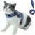 Dimerryi Cat Harness and Leash for Walking Escape Proof Reflective Adjustable Vest Harness Outdoor Breathable Mesh Jacket for Cat Small Dog with Innovative Anti-Lost Cards