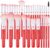 Docolor Makeup Brushes 32 Piece Period Red Professional Makeup Brush Set Premium Gifts Kabuki Foundation Blending Face Powder Blush Contour Eye Shadows Eyebrow Eyeliner Make Up Brushes Tools Kit