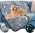 Dog cat Blanket Waterproof,Glow in The Dark Star Moon 31.5”x43”,  Washable Premium Thermal Blanket Dog Blanket Warm，Pet Pee Pad for Couch Sofa Bed Floor Kennel Car Seats, Ideal for Home and Travel