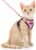 Dooradar Cat Harness and Leash Escape Proof for Walking, Adjustable Vest Harness for Small Medium Cats, Soft Breathable Easy Control Jacket with Reflective Strips & 1 Metal Leash Ring, Pink, S