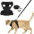 Doryum Cat Harness and Leash Set, Adjustable Harness with Reflective Strips, Escape Proof Soft Cat Vest and Lead for Small Dog Cat Pet Outdoor Training Walking Running (XS)