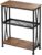 Dulcii Vintage Side Table,End Table Bedside Table with Grid Rack,Modern Industrial Side Table Sofa End Table Coffee Table Living Room Couch Table Metal Frame, Rustic Brown