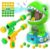 EagleStone Movable Dinosaur Shooting Toys for Kids 5-7 with Spraying, Electronic Target Game Toy with 2 Pump Guns, 48 Foam Balls, Party Favor Christmas Toys with Score Record, Sound, for Boys & Girs