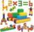 Educational Interlocking STEM Building Blocks 150 Pieces. Build Toy Accessories, Cubes, Shapes and More for Ages 3 Year and Up