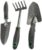 Edward Tools Garden Tool Set – Heavy Duty Carbon Steel Trowel, Transplanter, Hand Rake – 3 Piece Garden Tool Set with Bend-Proof Design – Ergo Rubber Grip Handles