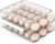 Egg Storage for Fridge Large Capacity Eggs Fresh Fridge Organizers with Lids, Auto Rolling Egg Container Tray, Fridge Storage Organizer for Kitchen (2 Layer)