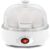 Elite Gourmet EGC007CW Rapid Egg Cooker, 7 Easy-To-Peel, Hard, Medium, Soft Boiled Eggs, Poacher, Omelet Maker, Auto Shut-Off, Alarm, 16-Recipe Booklet, BPA-Free, Classic White