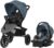 Evenflo Folio3 Stroll and Jog Travel System with LiteMax 35 Infant Car Seat (Skyline)