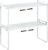 Expandable Kitchen Cabinet and Countertop Shelf Organizer Adjustable Cupboard Stand Spice Rack Counter Pantry Shelf Organization Storage Rack for Kitchen Bathroom Office, 2Pack