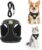 Exryhon Dog Harness Cat Harness with 1.5m Leash,Adjustable Harness and Leash for Cat and Small and Medium-Sized Dogs,Breathable Fabric & Night Reflective Strips,1 Pack Black,Size XS