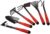 FLORA GUARD 6 Piece Garden Tool Sets – Including Trowel,5-Teeth rake,9-Teeth Leaf rake,Double Hoe 3 prongs, Cultivator, Weeder, Gardening Hand Tools with High Carbon Steel Heads