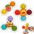 FRUSE 3Pcs Suction Cup Spinner Toys,Baby Spinners Toy w/Pop Decompression Function,Push Pop Bubble Sensory Rotating Fun,Ideal Bathing, Anxiety, Dining, Sensory Toy for Girls Boys