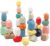 FUNNYB&G Wooden Stacking Rocks Balancing Stones – 38 PCS Natural Wood Building Blocks Montessori Preschool Learning Toys Toddler Sorting Toys for 2 3 4 5 Kids Gift Easter Christmas Birthday Gift