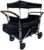 Famileasy 4 Seat Stroller Wagon, 2 Benches Above a footwell for Upright Seating, boasts Four 5-Point Safety Harnesses, Foldable, Easy Transport. (Black)