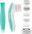 Fancii 7 in 1 Waterproof Electric Facial & Body Cleansing Brush Kit with Handle and 6 Brush Heads – Best Advanced Face Spa Scrub System (Aqua)