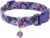 Faygarsle Cotton Dog Collar Cute Dog Collars for Small Medium Large Dogs Purple Floral Colored Options Soft and Fancy Pet Collars for Girls Flower Pattern for Girl Dog Collar L