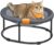 Feandrea Cat Bed, Cat Hammock, Small Dog Bed, for Pets up to 18 lb, with Removable Mesh, Machine Washable, Oval, Gray UPCB001G01