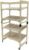 FixtureDisplays? 4-Tier Bakery Bread Rack with Angled Shelves Wooden Display Rack Bread Store Rack 30X18X55″ 101143NEW