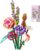 Flowers Bouquet Building Blocks Sets, DIY Artificial Flowers with Roses for Home Decoration, Botanical Collection Toy Gift for Adult Kids Girls 8-12 6-12 10 11 Year Old