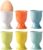 Flunyina Ceramic Egg Cups Porcelain Egg Holders Multicolored Housewarming Gift, Set of 6, Random Color