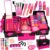 Flybay Kids Makeup Kit for Girls, Washable Kids Makeup Kit Girls Toys, Real Little Girls Makeup Kit, Girls Christmas Birthday Gifts Princess Makeup Toys for Girls Age 3 4 5 6 7 8 9