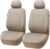 Flying Banner Car Seat Covers Front Seats Rear Bench Polyester car seat Protectors Easy installations Rear Bench Split Classic Man Lady Truck (Front Set – Low Back – Neoprene, Solid Beige)