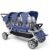 Foundations Gaggle Jamboree 6-Seat Folding Multi-Child Tandem Stroller with UV Protection Canopies, Navy/Gray