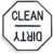 Fox Run 5935 Clean or Dirty Dishwasher Magnet, Plastic, White, 2.5 x 2.5 x 0.25 inches