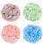 Fu Store Bath Sponges Shower Loofahs Large Mesh Balls Sponge 4 Colors for Body Wash Bathroom Men Women – Pack of 4 Scrubber Cleaning Loofah Bathing Accessories (70g)