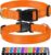 FunTags Reflective Dog Collar, Sturdy Nylon Collars for Large Girl and Boy Dogs, Adjustable Dog Collar with Quick Release Buckle, Orange