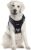 Funfox No Pull Dog Harness for Large Dogs, Adjustable Dog Vest Harness for Easy Walking with Reflective Strips, Front Clip Easy Control Large Breed Dog Stop Pulling Black