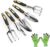 Garden Tools Set – 6 Piece Gardening Hand Tool Set (Weeder, Trowel, Transplanted, Cultivator& Weeding Fork Gloves) – Heavy Duty Aluminum Alloy – Ergonomic & Rust Resistant – Gardening Gifts for Women Men