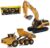 Gemini&Genius Heavy Metal Die-cast Articulated Dump Truck Excavator Engineering Vehicle Construction Alloy Models Toys for Kids and Decoration House Set ( Dump Truck& Excavator Suit)