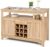 Giantex Buffet Server Sideboard, Console Table, Wood Dining Table, Cupboard Table with 2 Cabinets, 1 Drawer and 9 Wine Cabinets, Storage Organizer Kitchen and Dining Room (Natural)