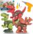 Gifts for 3-5-7+Years Old Boys Girls, 3 Pcs Take Apart Dinosaur Toys for Kids, VNVDFLM Construction Toys for Toddlers, for Learning Resources Dinosaurs Building Kits (S-r3, Brown, red, Green)