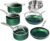 Granitestone Diamond Granite Stone Classic Emerald Pots and Pans Set with Ultra Nonstick Durable Mineral & Diamond Tripple Coated Surface, Stainless Steel Stay Cool Handles, 10 Piece Cookware, Green…