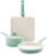 GreenLife Soft Grip Absolutely Toxin-Free Healthy Ceramic Nonstick Dishwasher/Oven Safe Stay Cool Handle Cookware Set, 4-Piece, Turquoise