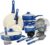 GreenLife Soft Grip Healthy Ceramic Nonstick, 16 Piece Cookware Pots and Pans Set, PFAS-Free, Dishwasher Safe, Blue