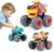 HOLA Toys for 1 Year Old, Monster Truck Car Toys for 1 2 3+ Year Old Boys Girls, 1 2 Year Old Baby Boy Gifts, Pull Back Cars for Toddler Inertia Car Toys 1-2 Year , Baby Toys 12-18 Months Development