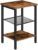 HOOBRO Nightstands Set of 2, 3-Tier Side Table with Adjustable Shelf, Industrial End Table for Small Space in Living Room, Bedroom and Balcony, Stable Metal Frame, Rustic Brown BF12BZ01