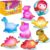 HOYIBO Baby Bath Toys – 8 Pack Dinosaur Bath Toys Bathtub Toys Toddler Bath Toys with Colorful Flashes Lights Water Toys for Toddlers Floating Light Up Bath Toys for Kids 3-5 Boys Girls Toddler Gifts