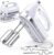 Hand Mixer Electric, 400w Ultra Power Kitchen Handheld Mixer with 2×5 Speed(Turbo Boost & Automatic Speed), Storage Case, 5 Stainless Steel Accessories for Easy Whipping, Baking, Cake