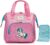 HappyVk- Pink Baby Doll Diaper Bag with Doll Changing Pad Unicorn Embroidery