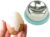 Hard Boiled Egg Piercer,simple easy egg hole puncher egg poacher pan Endurance Egg Piercer Hole (304 stainless steel+new material PP bottom)Anti-sliding can operate well,Arc design is suitable for all kinds of eggs.