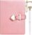 Heart Shaped Lock Diary with Key&Heart Pen,PU Leather Cover Journal Personal Organizers Secret Notebook for Women Girls (A: Pearl Pink)