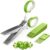 Herb Scissors, Kitchen Herb Shears Cutter with 5 Blades and Cover, Sharp Dishwasher Safe Kitchen Gadget – Green