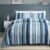 Home Beyond & HB design – 3 Piece Duvet Cover Set, 1 Printed Zipper Closure Duvet Cover with 2 Pillow Shams, Ultra Soft Brushed Microfiber, Queen or Full or Double Size, Blue White Stirpe