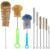 Houseables Bottle Brush, Pipe Cleaning Kit, Bong Brushes, Water Bubbler, Hose Tips Cleaner, 9 Pieces, Nylon, Natural & Synthetic Bristles, Small, Long, Scrubber for Tubes, Straws, Canning Jars