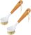 Hsxfl Dish Brush with Bamboo Handle Dish Scrubber, Scrubbing Brush for Pans, Pots, Kitchen Sink Cleaning,Sisal Hemp Brush Head Kitchen Scrub Brush Perfect for Cleaning Dishes(Pack of 2)