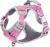 Huntboo Front Clip Harness,No Pull Dog Harness, Reflective Harness with Padded Handle, Breathable,Durable, and Adjustable Pet Vest for Small Dogs, Perfect for Walking, Training, and Running Pink XS